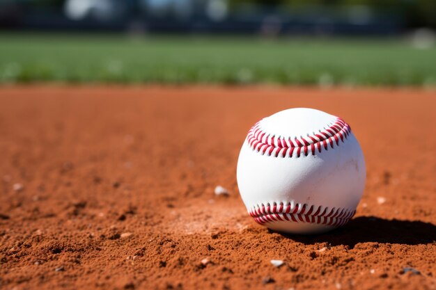 View of baseball ball