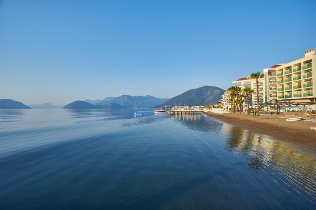 View over the beach of Marmaris