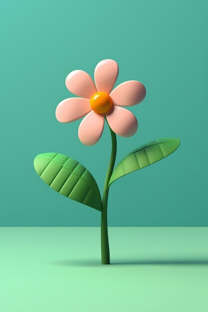 美しい 3 d 花の眺め