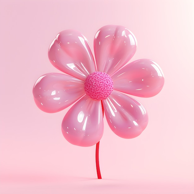 Free photo view of beautiful 3d flower