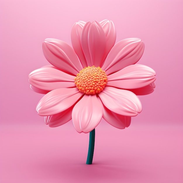 Free photo view of beautiful 3d flower