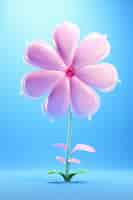 Free photo view of beautiful 3d flower