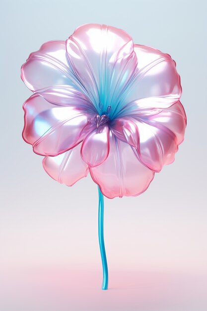 美しい 3 d の半透明の花のビュー