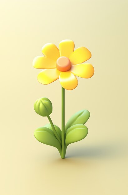 View of beautiful abstract 3d flower