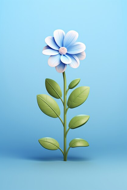 View of beautiful abstract 3d flower