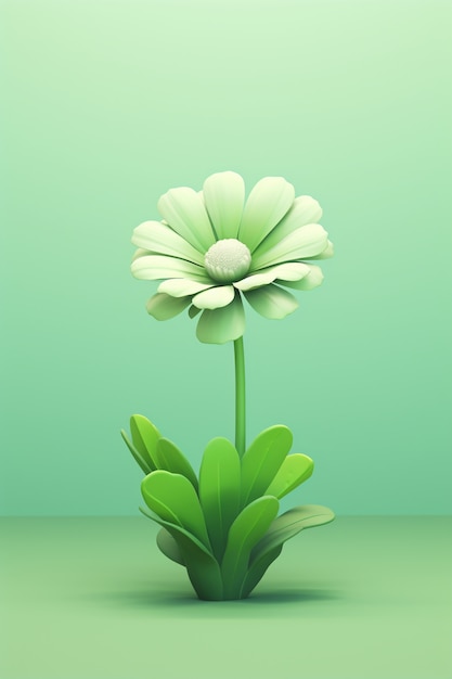 Вид на красивый абстрактный 3d цветок