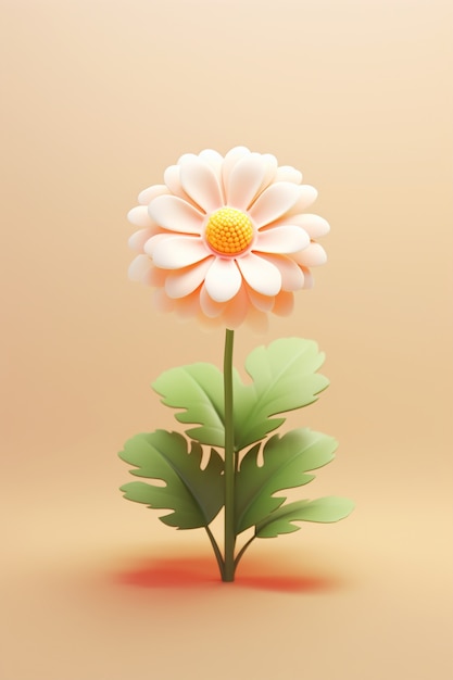 Free photo view of beautiful abstract 3d flower