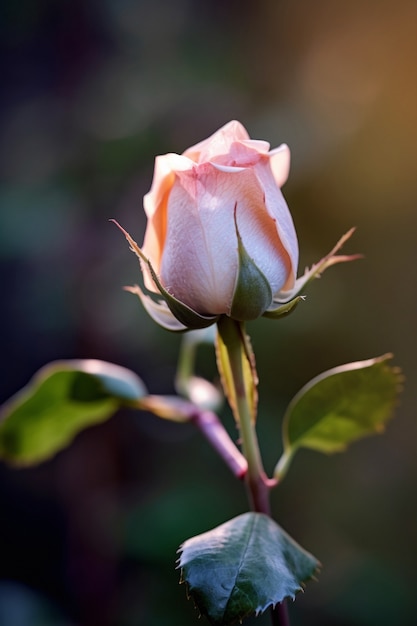 View of beautiful blooming rose flower