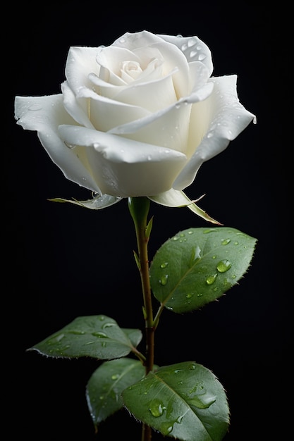View of beautiful blooming rose flower