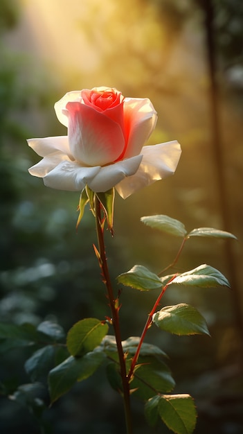 美しい咲くバラの花の眺め