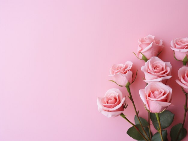 View of beautiful blooming roses