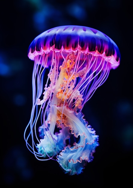 View of beautiful jellyfish swimming in water