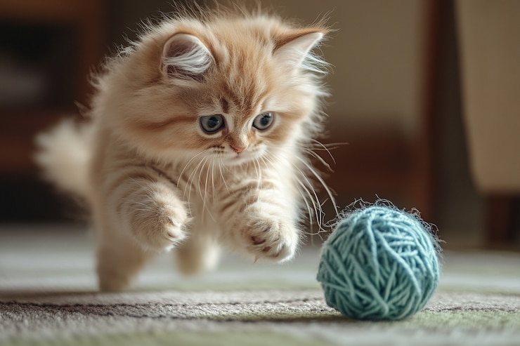 Free Photo view of beautiful persian domestic cat