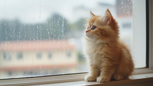 View of beautiful persian domestic cat