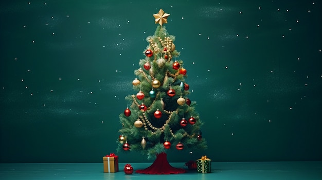 Free photo view of beautifully decorated christmas tree