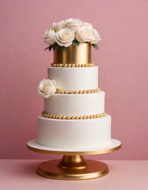 View of beautifully ornate weeding cake