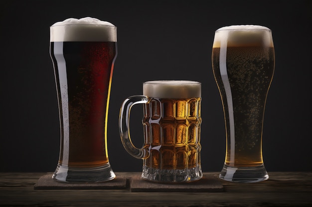 Вид пива пиво в стакане