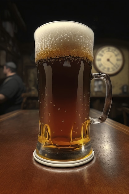 Free photo view of beer beer in glass