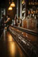 Free photo view of beer taps in a brewery