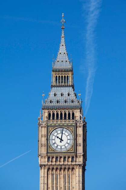View of Big Ben with blue sky
