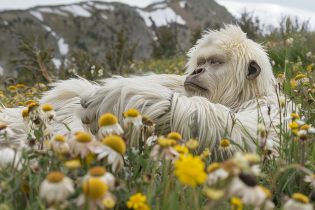 Foto gratuita vista della creatura bigfoot in natura all'aperto