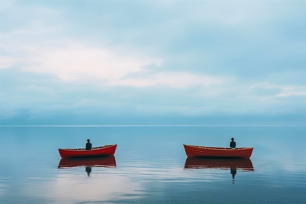 물 위의 보트 보기