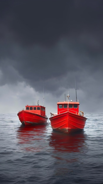 View of boat on water