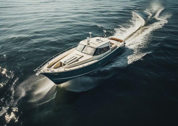 View of boat on water