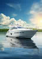 Free photo view of boat on water