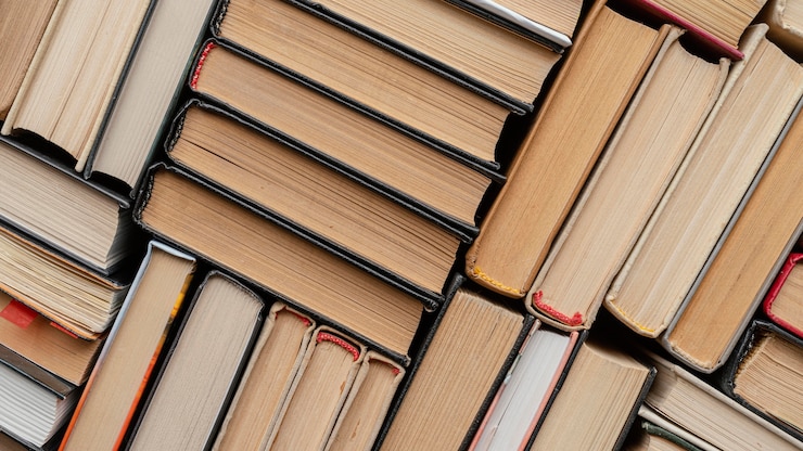 Бесплатный Фотография расположение книг сверху