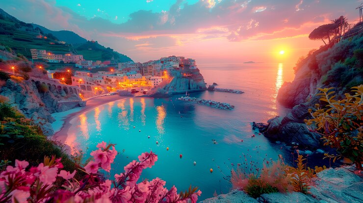 Free Photo view of breathtaking beach and nature landscape