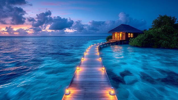 View of breathtaking beach and nature landscape