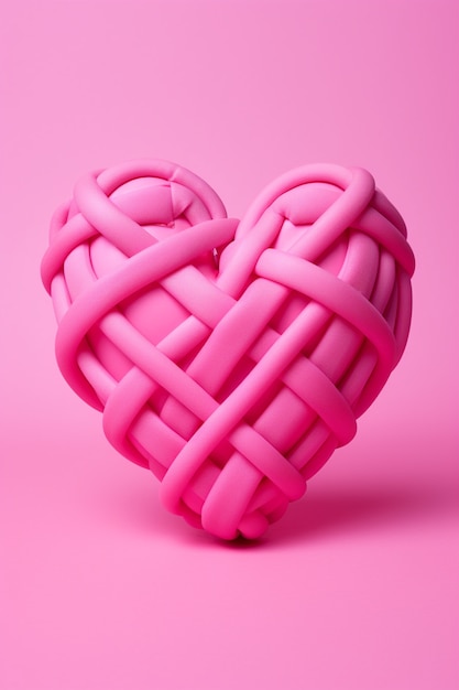 Free photo view of broken heart made from textile