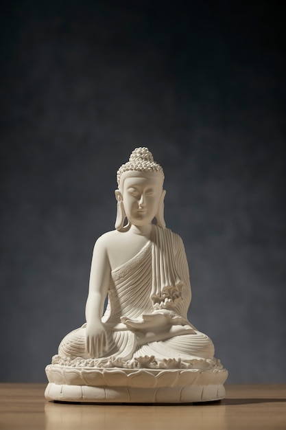 Free photo view of buddha statuette
