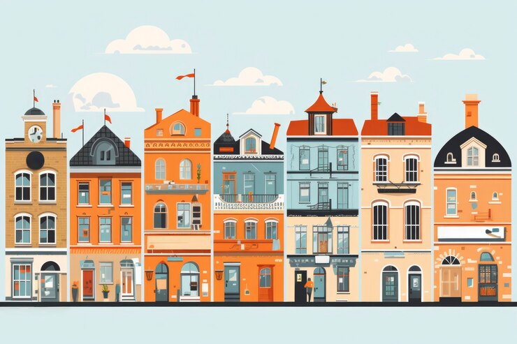 Free Photo view of building with cartoon style architecture