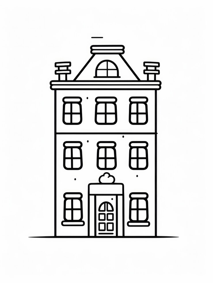 Free Photo view of building with cartoon style architecture