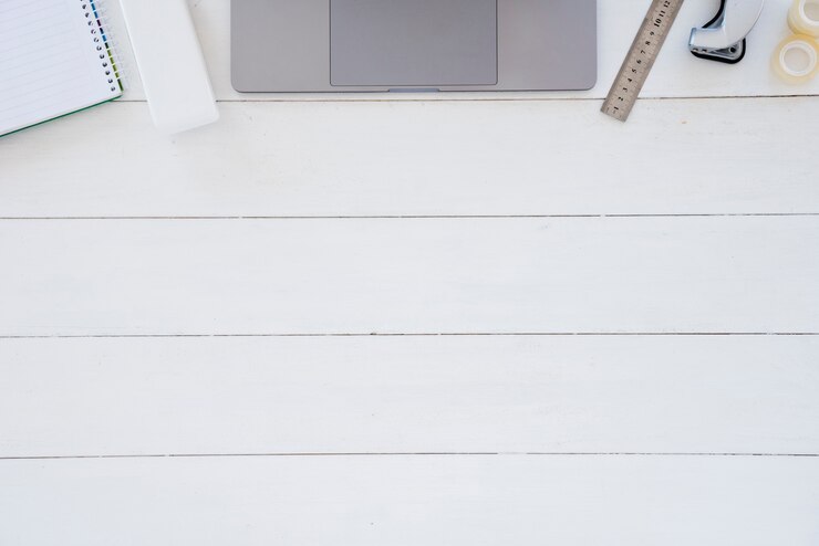 Free Photo above view business desk frame