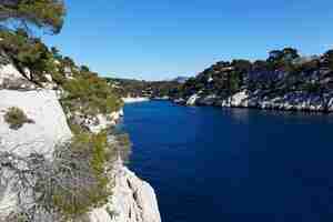 Free photo view of calanque