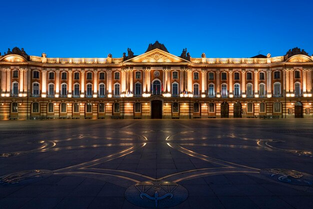 View of Capitole or City Hall is the municipal administration of the Toulouse city in France