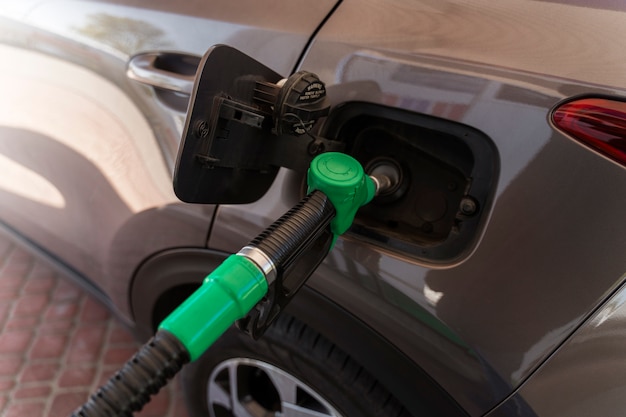 View of car at the gas station