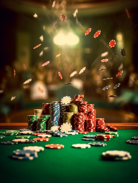 Вид игровых фишек в казино