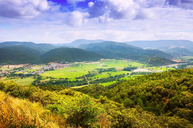 View of catalan mountains valley