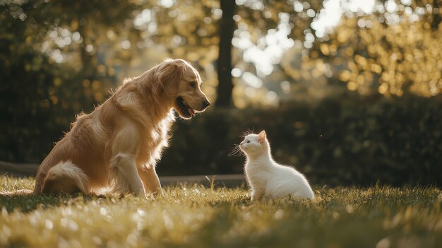 view of cats and dogs showing friendship