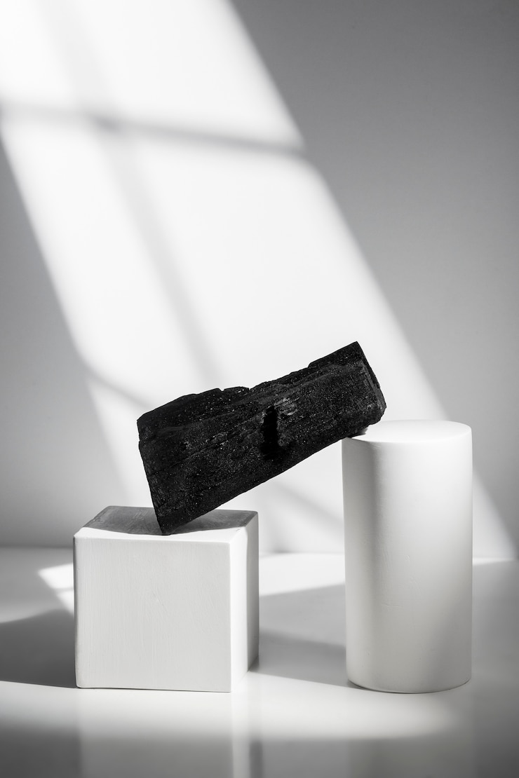 Free Photo view of charcoal in different forms