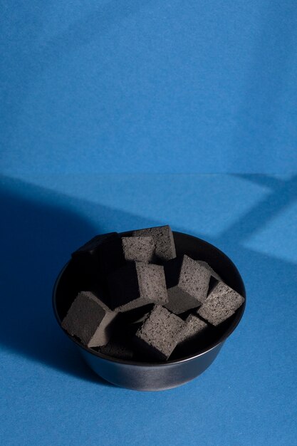 View of charcoal in different forms