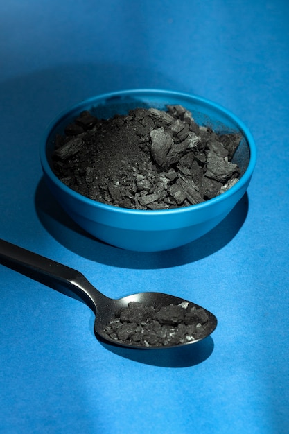 Free photo view of charcoal in different forms