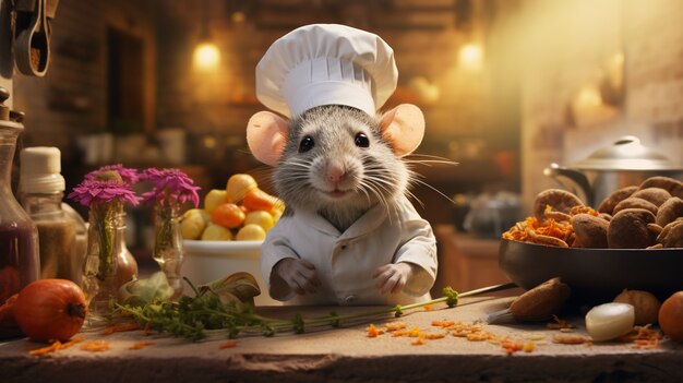 View of chef rat