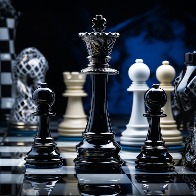 Free AI Image  View of chess pieces with dramatic and mystical