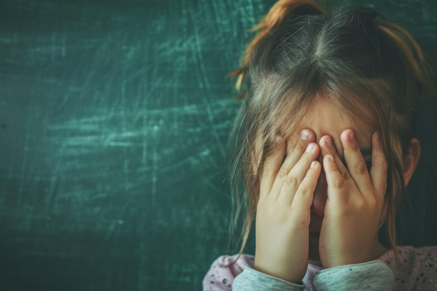 Free photo view of child suffering from being bullied at school