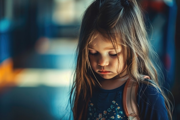 Foto gratuita la visione del bambino che soffre di bullismo a scuola